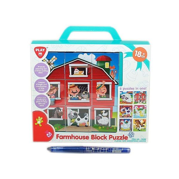 Kostky Farma 9 ks 5 cm