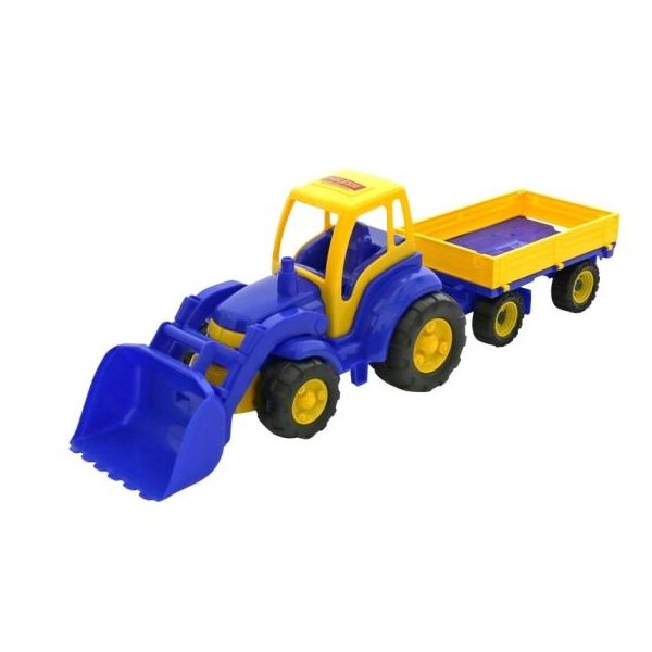 Traktor Šampion s lopatou a valníkem  /+1  ****