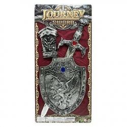 Zbraně stříbrné meč a štít set 50 cm