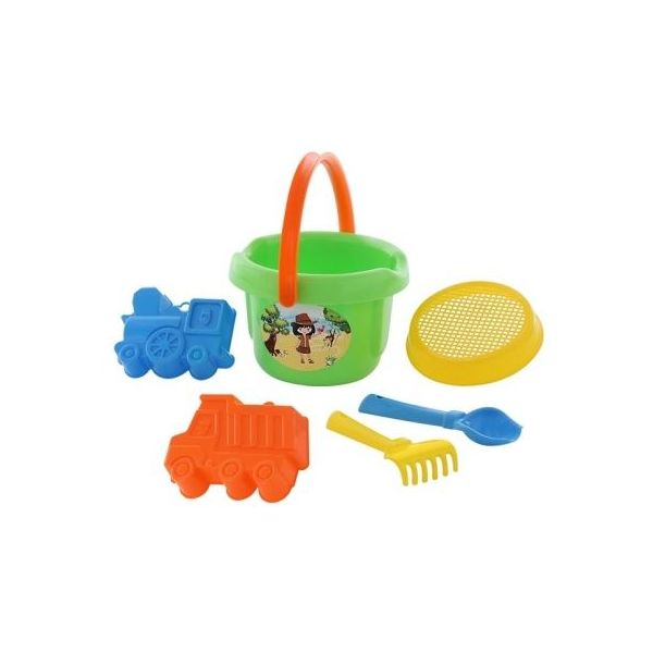 Sada na písek č. 34: Kbelíček velký: Sítko: Formičky 2 /+1  ****