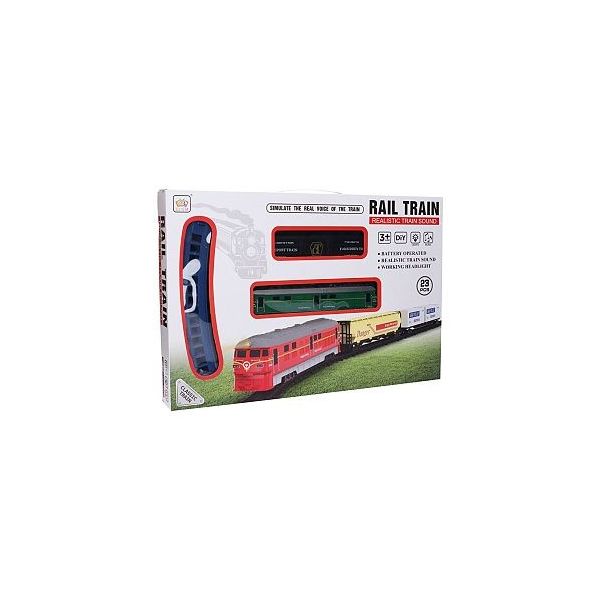 Vlak trať s efekty 106x106 cm