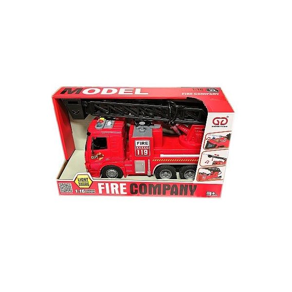 Auto hasičské stříkající s efekty 30 cm