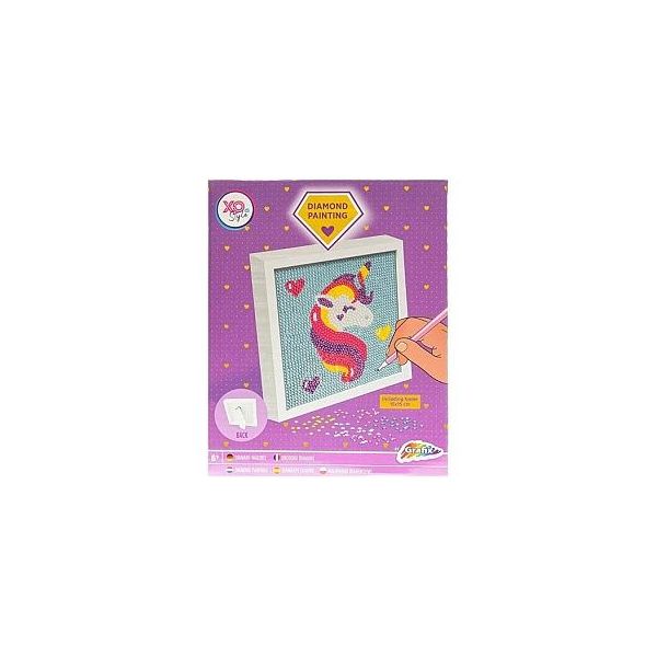 Kreativní sada - barevné kamínky v rámečku s motivem jednorožce