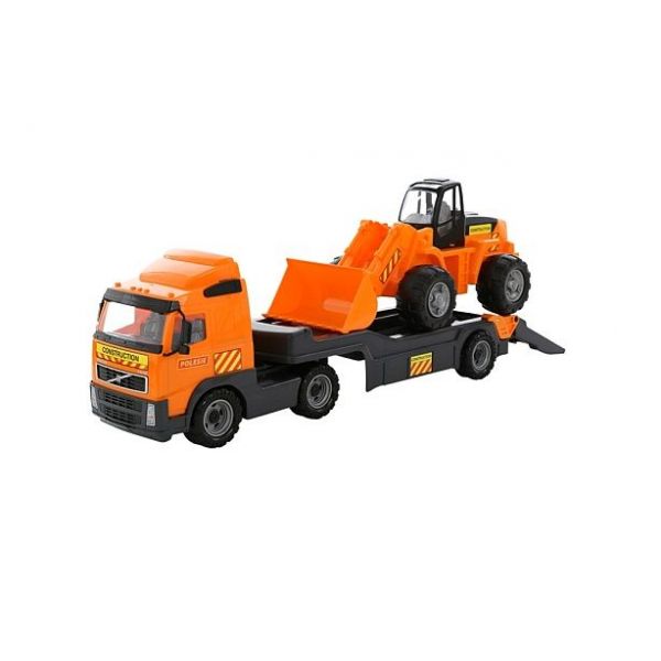 Auto návěs + Nakladač - červený  /+1  ****