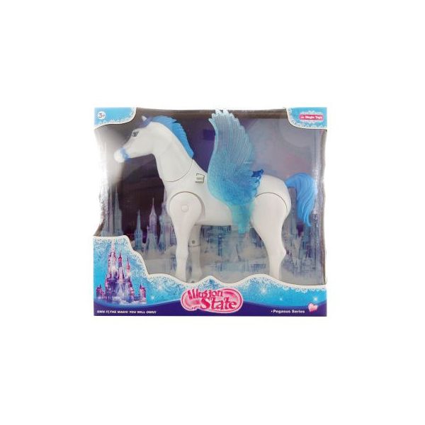 Kůň modrý s hýbajícími křídly