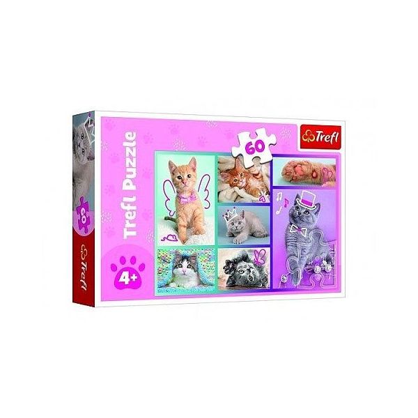 Puzzle Roztomilé kočky 33x22cm 60 dílků  ****