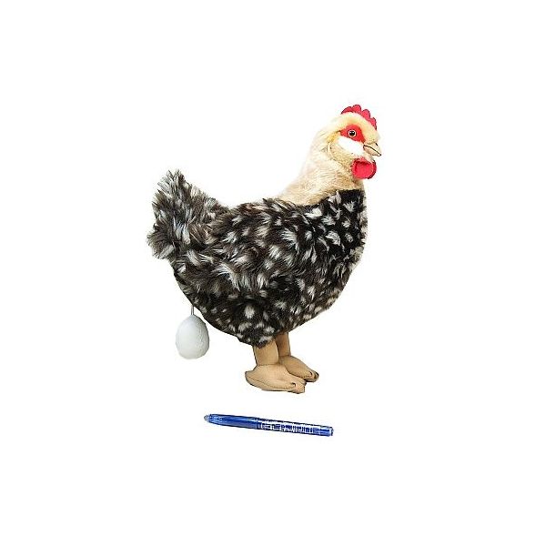 Plyšová slepice tmavá s vejcem 33 cm ******