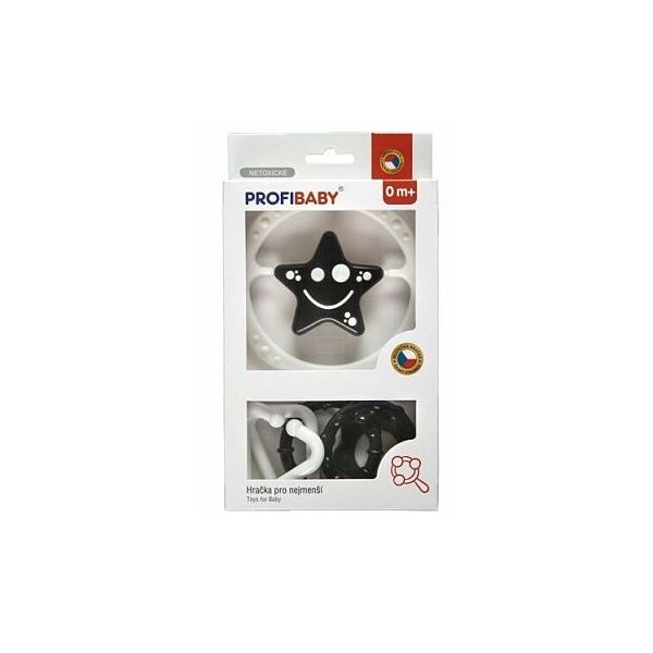 Souprava chrastítko řetěz + chrastítko hvězdička/kytička  ****