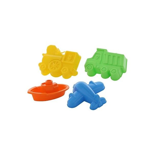 Sada na písek č. 258: Formičky (auto + vláček + latadl /+1  ****