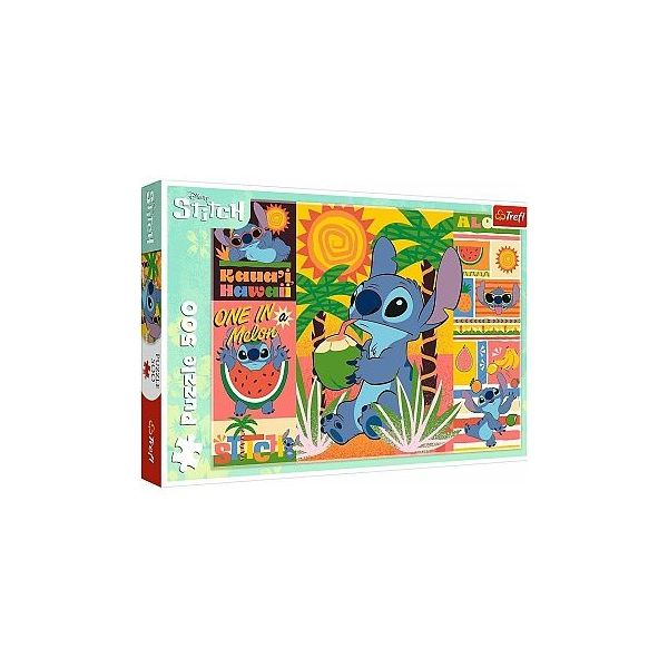 Puzzle Prázdniny se Stitchem 500 dílků 48x34cm  ****