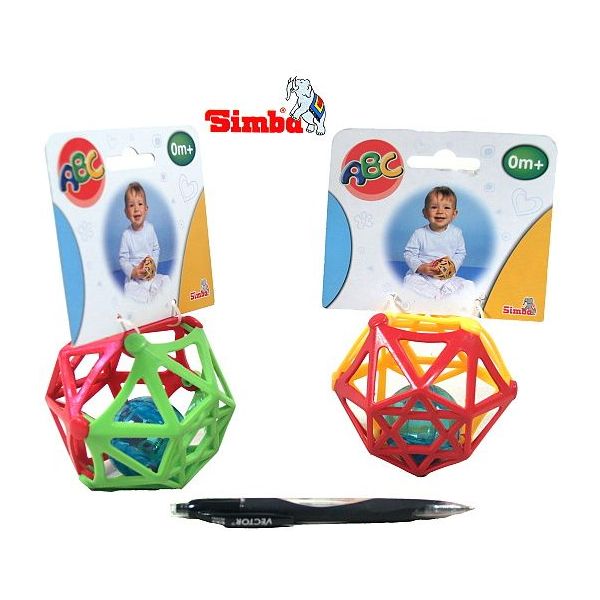 Soft koule s chrastítkem 4 druhy ***