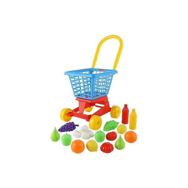 Nákupní vozík Supermarket č.1 + sada potravin  /+3  ****