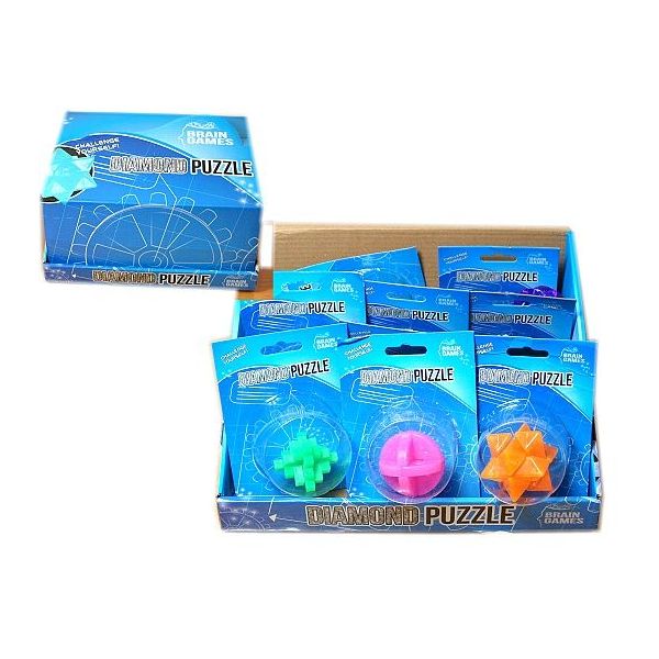 Brain Games diamant/puzzle 5cm 4druhy 4barvy na kartě