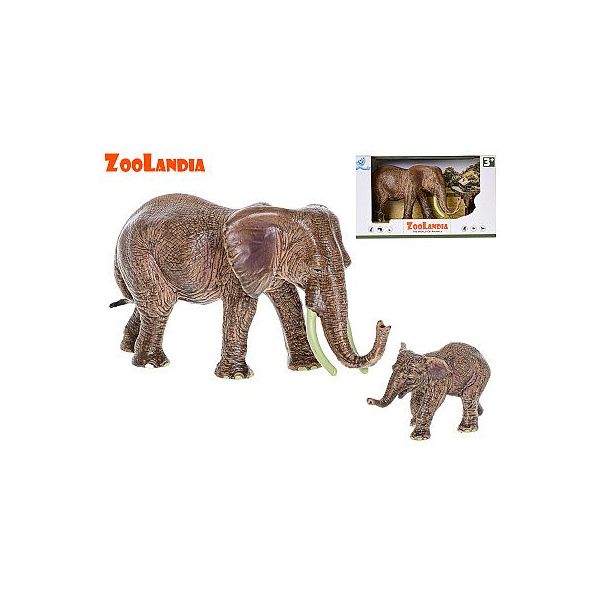 Zoolandia slonice s mládětem v krabičce