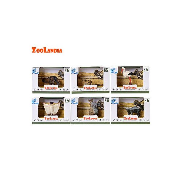 Zoolandia zvířátko safari 6 druhů v krabičce