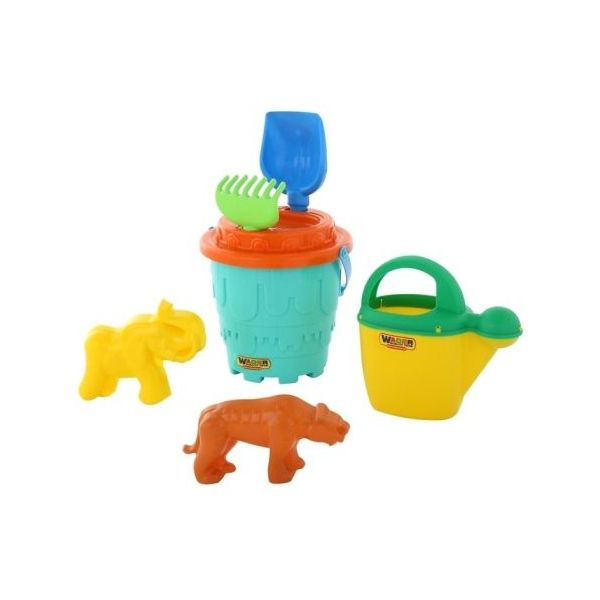 Sada na písek č. 529: Kbelíček velký tvar hrad: sítko  /+1  ****