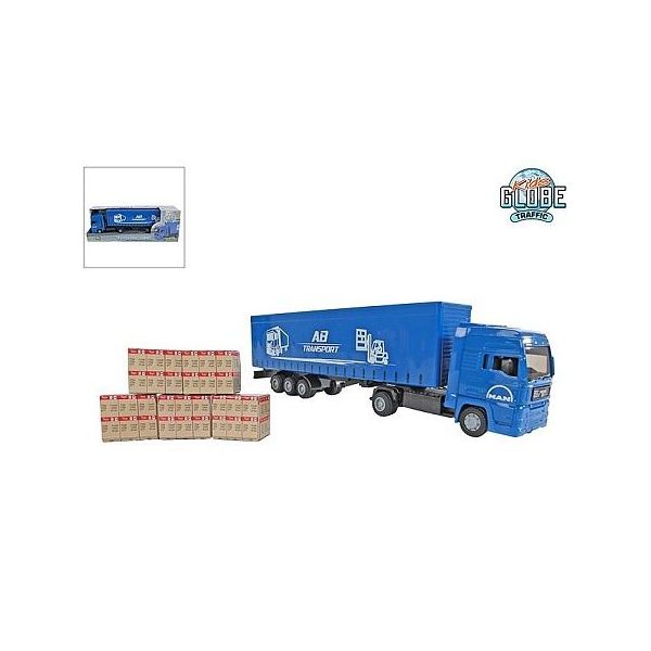 Kids Globe Traffic kamion MAN 30cm kov volný chod