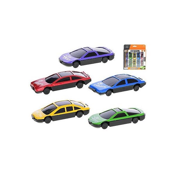 Auto sportovní kov 7cm 1:64 volný chod 5barev