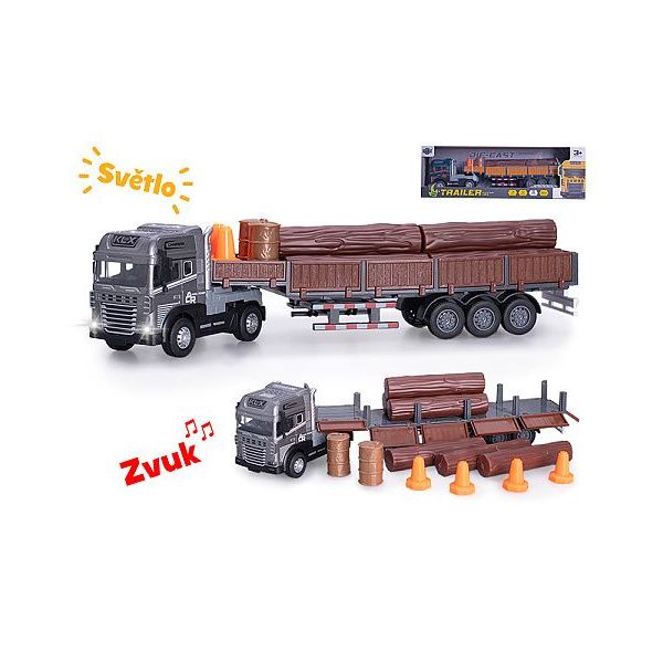 Přepravník dřeva 38cm 1:24 kov na baterie na setrvačník se světl