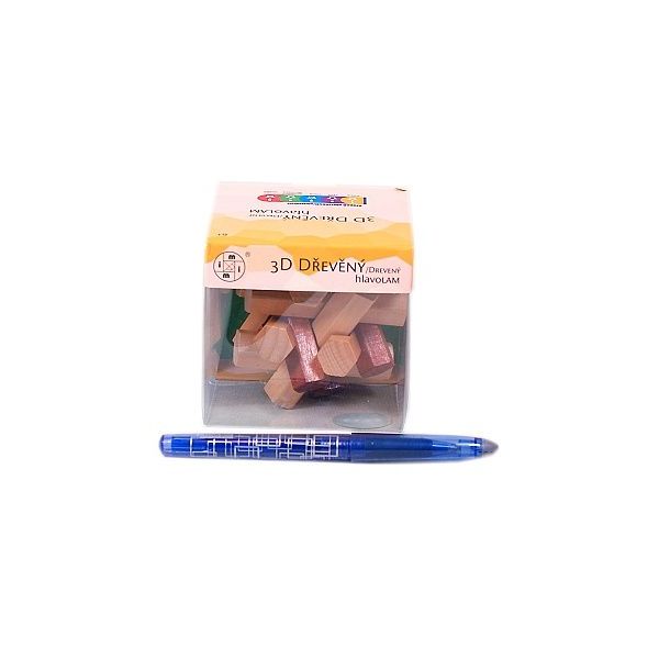 Hlavolam - dřevěné 3D více druhů