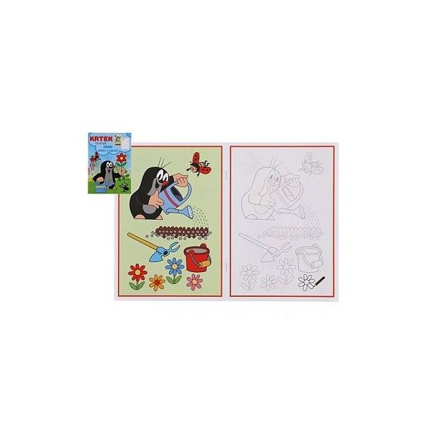 omalovánky A5  - krtek Didaco - obtáhni a vykresli *****