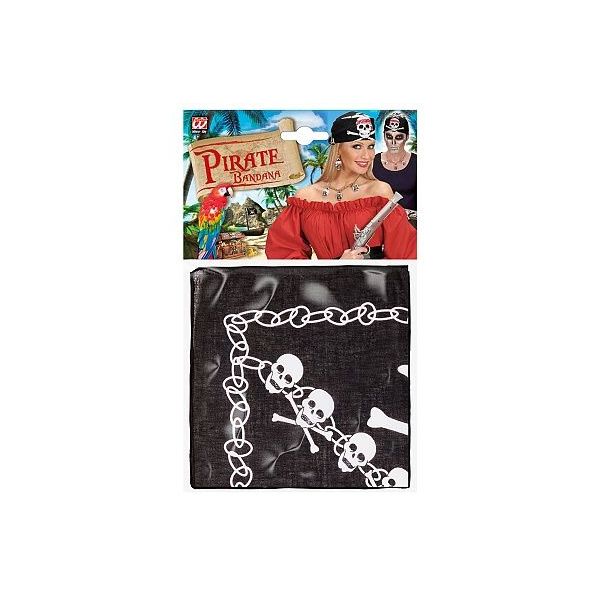 Pirátský šátek s lebkami