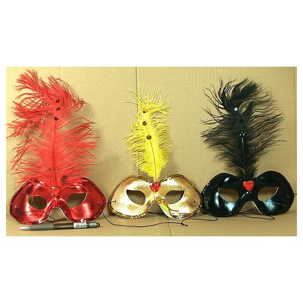 maska oční s pérem 3 ass