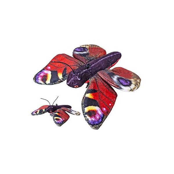 Motýl Babočka admirál plyšový 14cm 0m+ v sáčku