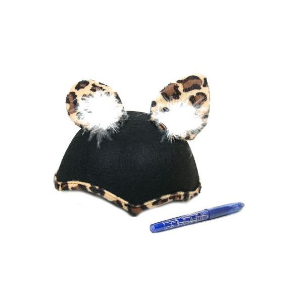 klobouk kočka s peřím filc dětský