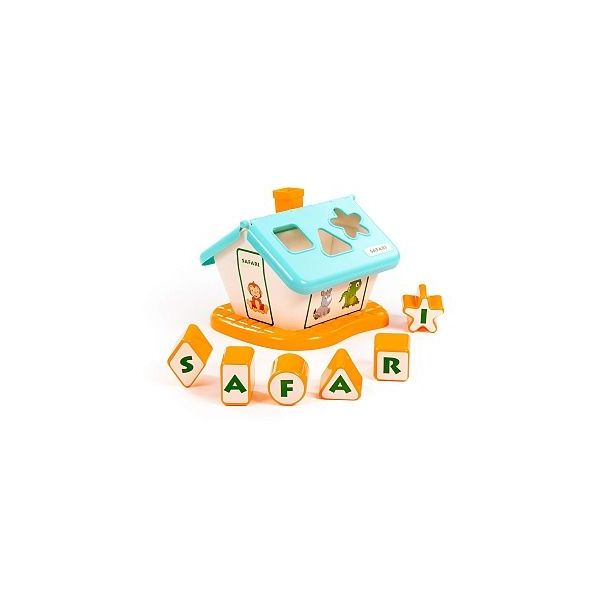 Vkládačka domeček safari (tyrkysový) /+1/   ****