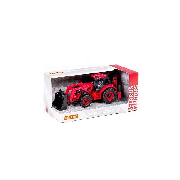 Traktor Belarus s přední radlicí a zadním rypadlem /+3  ***