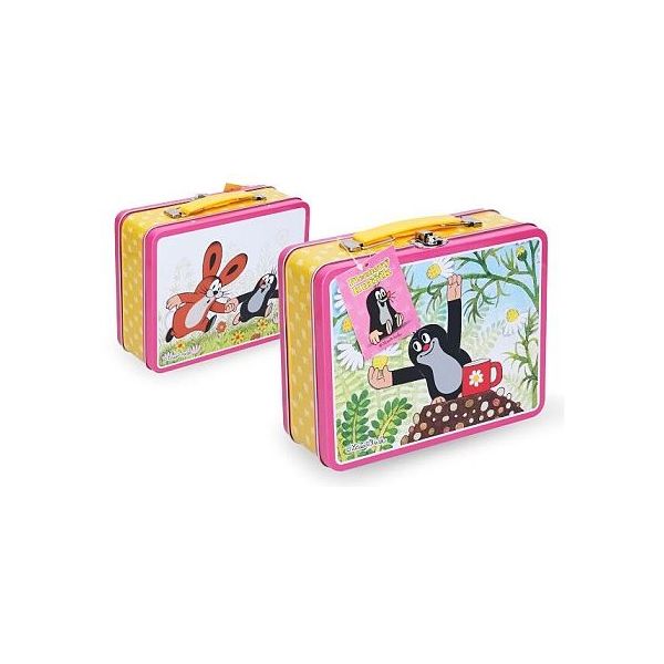 Plechový kufřík krtek růžový 19