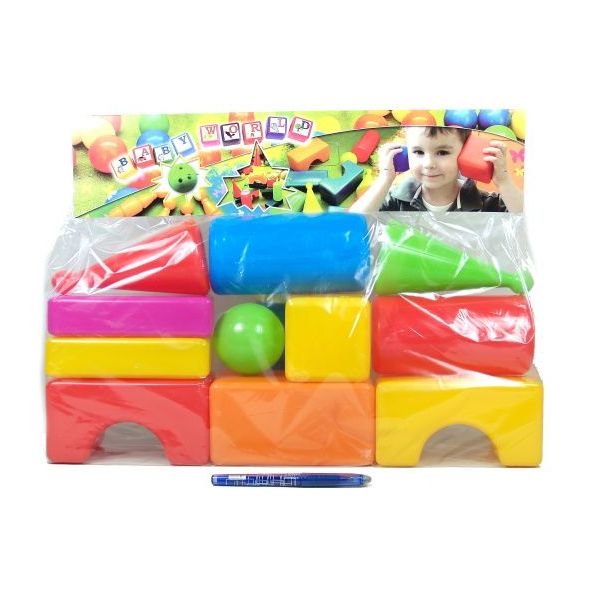 Stavebnice kostky měkký plast 11 kostek