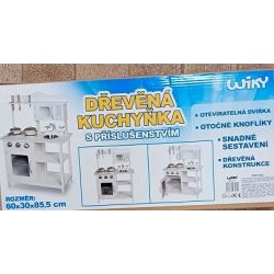 Dřevěná kuchyňka s příslušenstvím 60 x 30 x 85