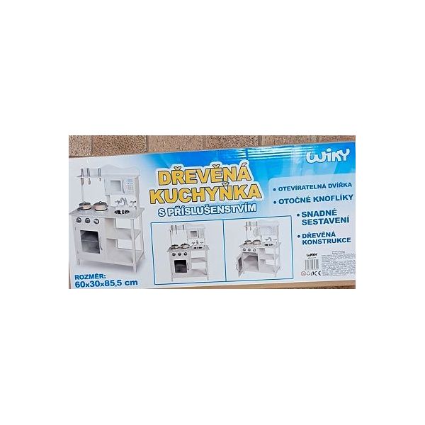 Dřevěná kuchyňka s příslušenstvím 60 x 30 x 85