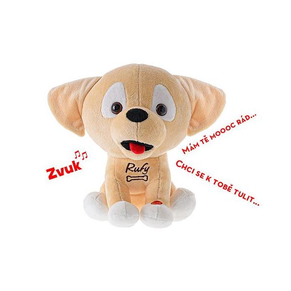 Pejsek Rufy plyšový 19cm na baterie česky mluvící 0m+  *****