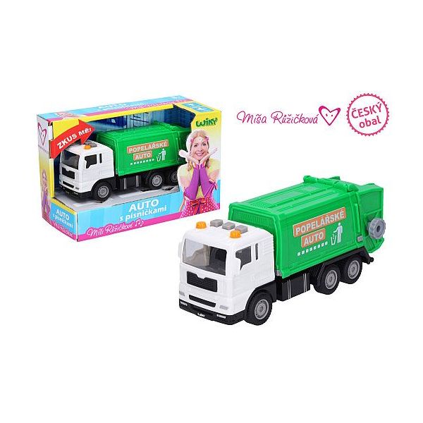 Auto popelářské s efekty 17 cm - Míša Růžičková - mluví česky